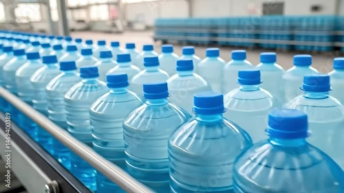  bottles water in a factory 