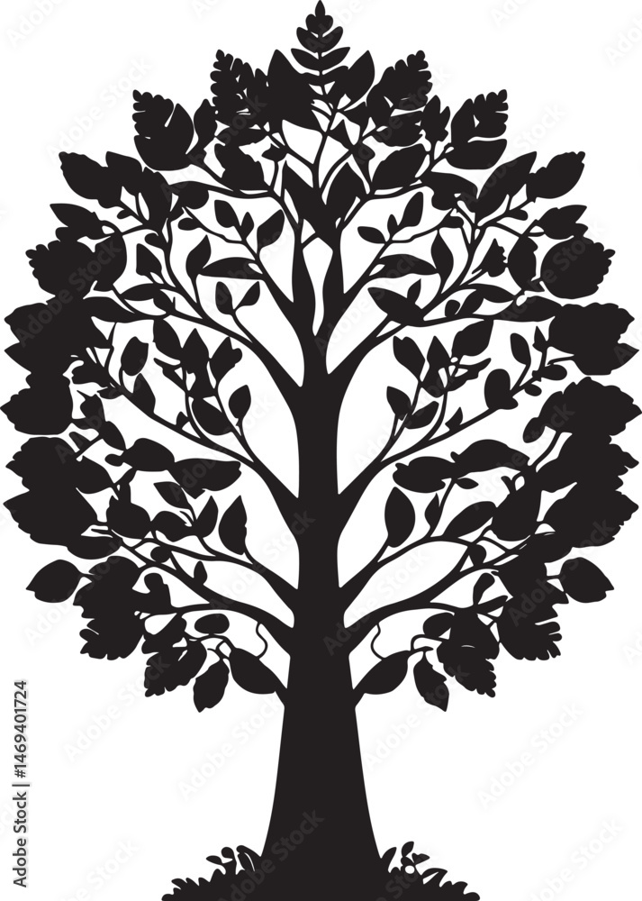 Fototapeta premium tree silhouette vector