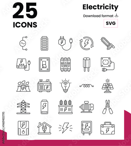 Electricity Icon Pack (EPS)