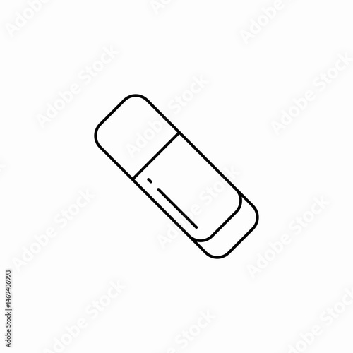 rubber single icon sign vector