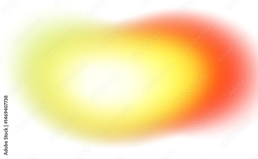 Abstract glowing color gradients shape effect on transparent background. Vibrant multicolored blurred gradient shaped effect background used for graphics use. Glowing neon colors effect, grungy.