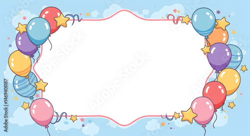 birthday card with balloons
