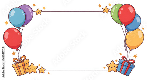birthday card with balloons