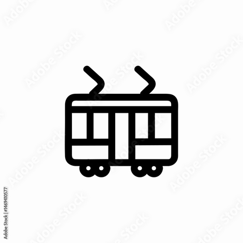 tram icon icon sign vector