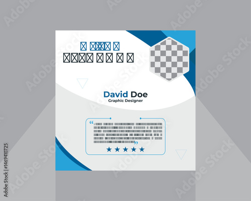 Customer feedback testimonial social media post web banner template design.