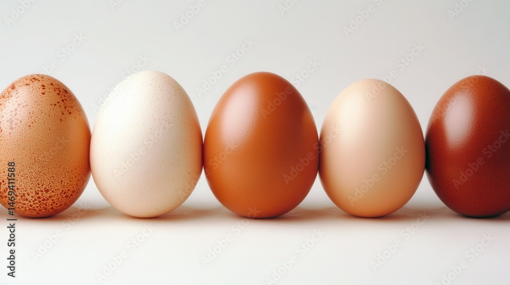 A visually appealing arrangement showcasing a variety of eggs in different shades and sizes, symbolizing nature’s beauty and diversity in a minimalist setting. A visually appealing arrangement showcasing a variety of eggs in different shades and sizes, symbolizing nature’s beauty and diversity in a minimalist setting.