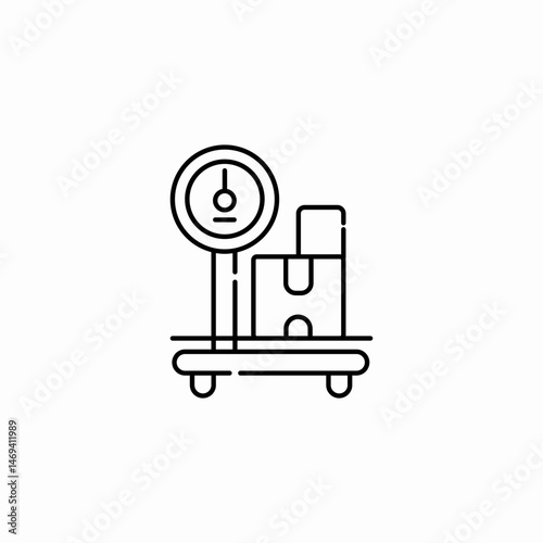 weighing sclae icon sign vector
