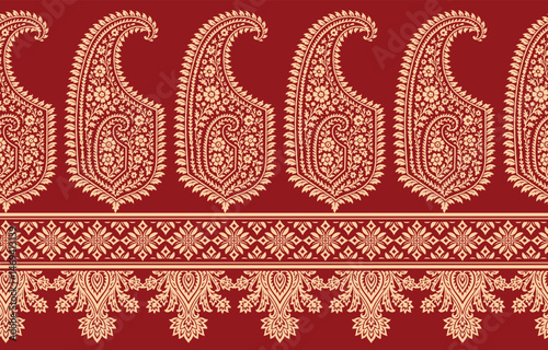 Ethnic Motifs Ikat floral paisley embroidery floral. ikat Saree Sarong oriental pattern traditional.Ikat embroidery style abstract embroidery design for texture,fabric,clothing,wrapping,decoratio