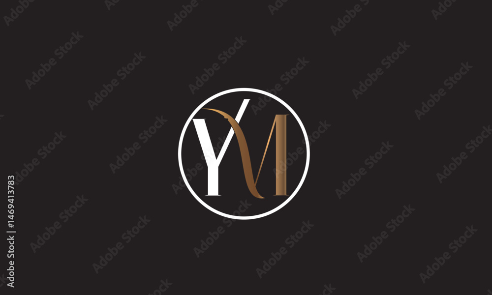 Fototapeta premium YM, MY , Y , M , Abstract Letters Logo Monogram 