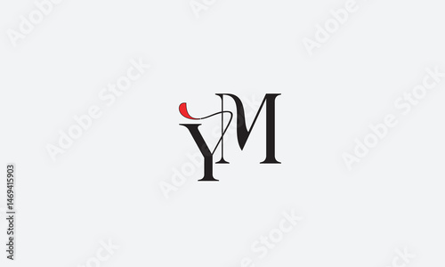 YM, MY , Y , M , Abstract Letters Logo Monogram	