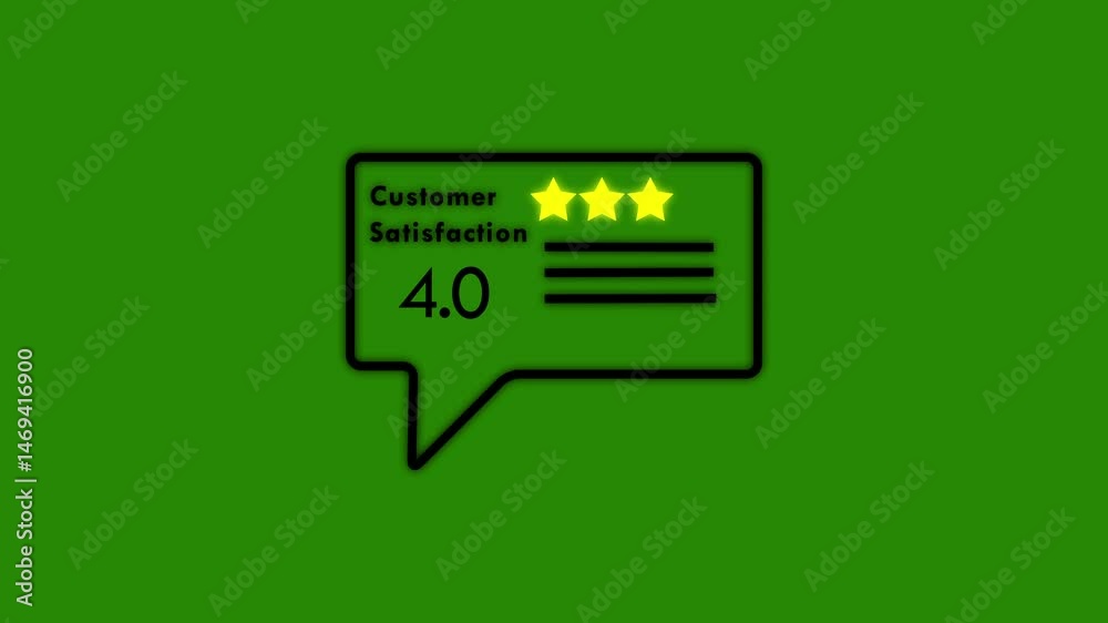 Online customer satisfaction Survey service concept, client rate service from experience in application,Consumer give Four-Stars and feedback review for quality, Business reputation ranking from buyer