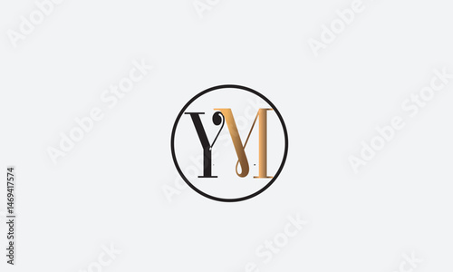 YM, MY , Y , M , Abstract Letters Logo Monogram	