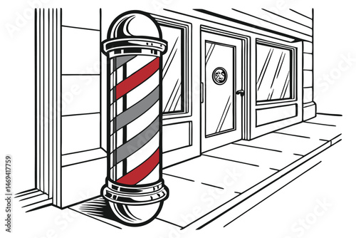 12 barber pole, classic barber shop sign, retro style barber pole, iconic american barbershop logo, chrome and glass barber pole, striped rotating barber pole, vintage barbershop decor, classic barber
