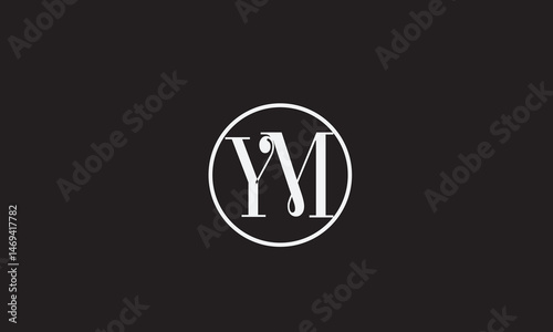 YM, MY , Y , M , Abstract Letters Logo Monogram	