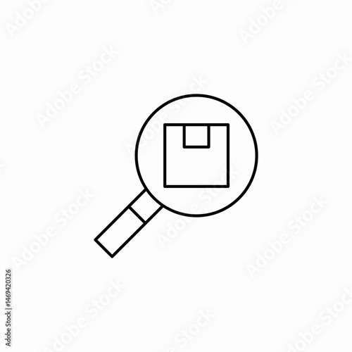 box inspection icon sign vector
