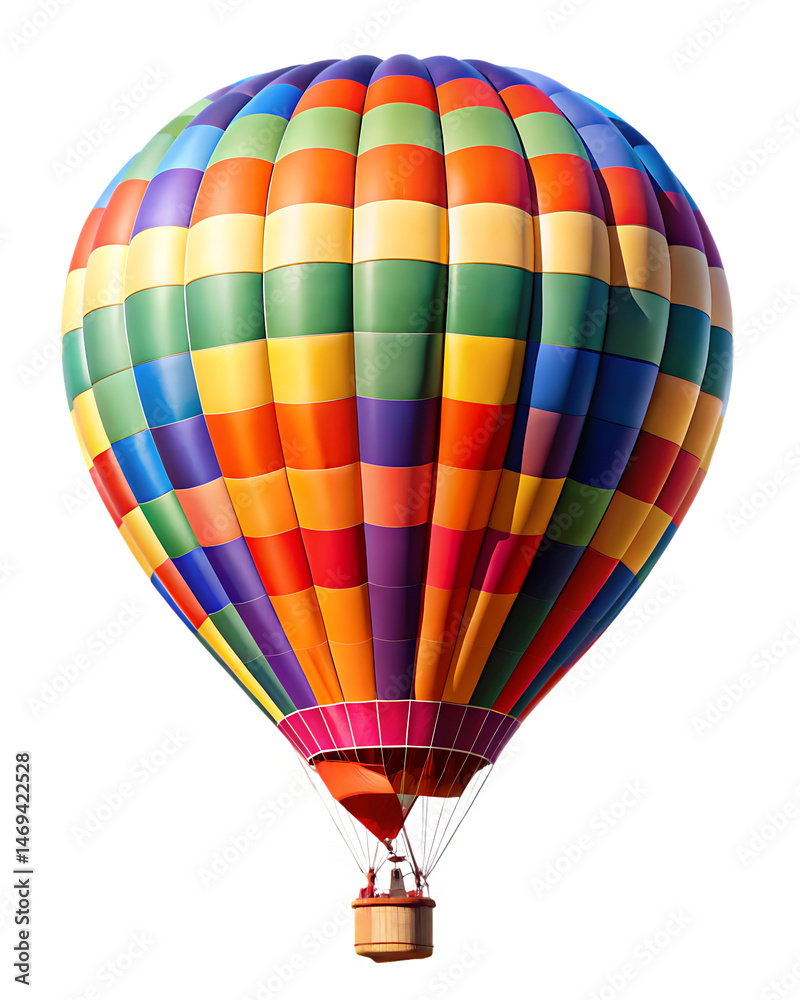 Obraz premium hot air balloon isolated on white background PNG , AI GENERATED