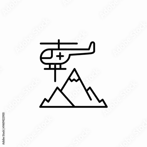 rescue helicopter icon sign vector