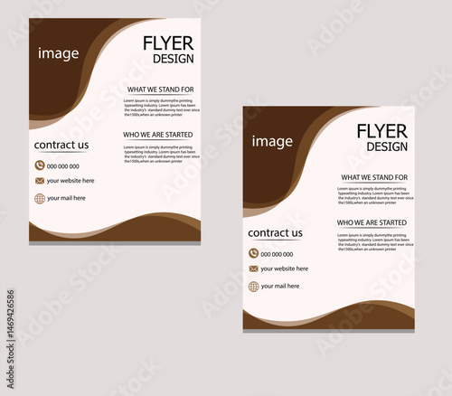 Flyer design vector text effect