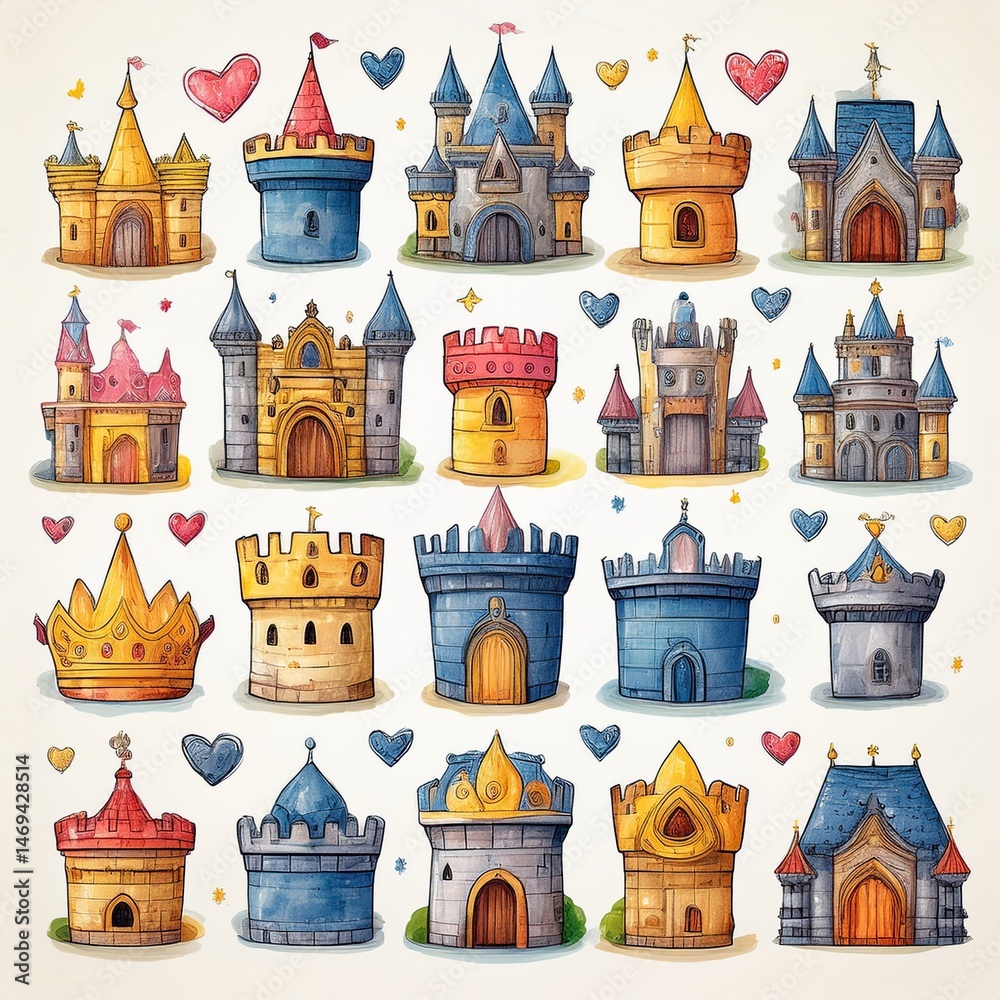 vector illustration of castle