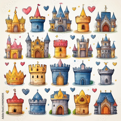Obraz na płótnie vector illustration of castle w salonie