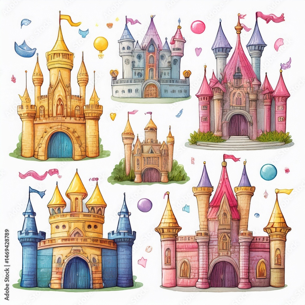vector illustration of castle