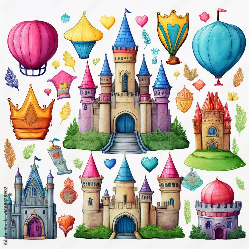 vector illustration of castle