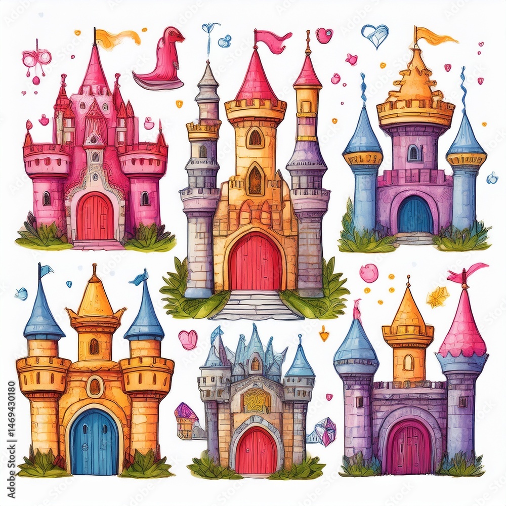vector illustration of castle