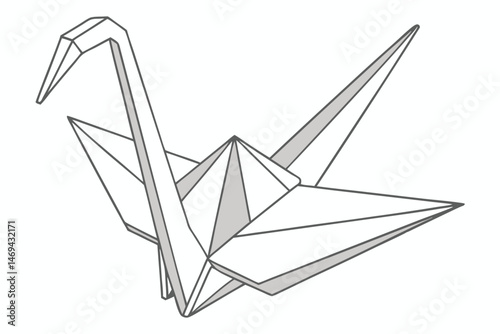 19 origami,paper crane,folded paper sculpture,paper art,minimalist,geometric,abstract