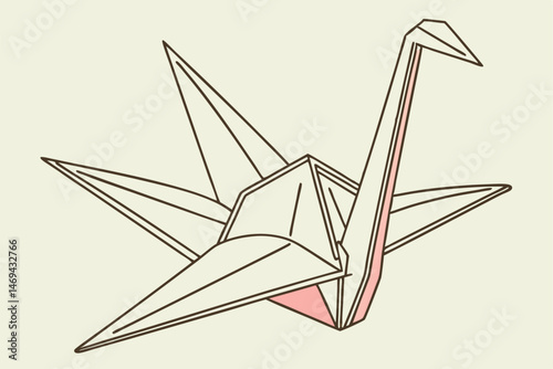 19 origami,paper crane,folded paper sculpture,paper art,minimalist,geometric,abstract