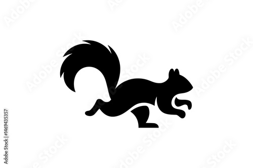 Squirrel silhouette running vector image download