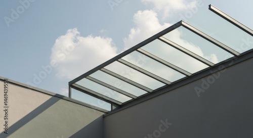 Contemporary glass canopy architectural design