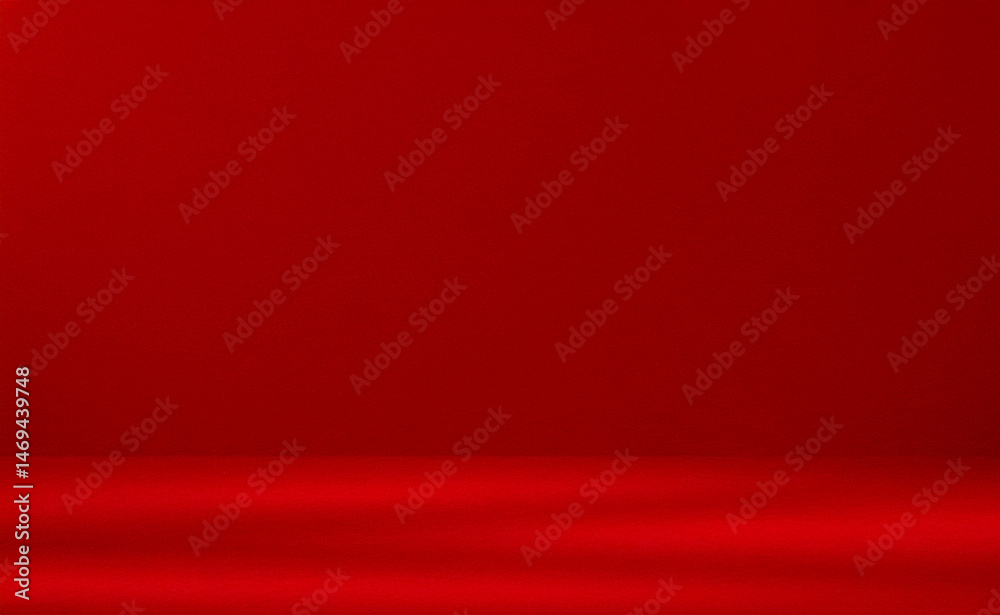Red background studio backdrop with textured wall and floor, ideal for product display, photography, or social media posts and banner designs.
Red background studio backdrop with textured wall and floor, ideal for product display, photography, or social media posts and banner designs.