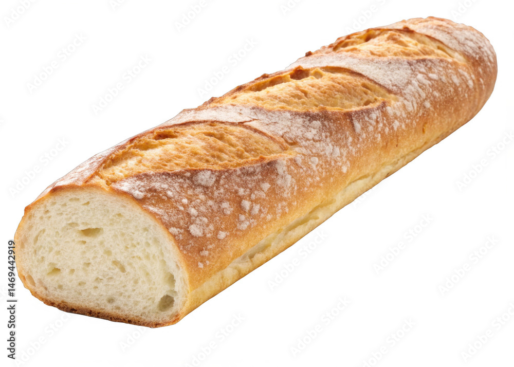 Baguette Slice isolated on a transparent background. Baguette Slice isolated on a transparent background.