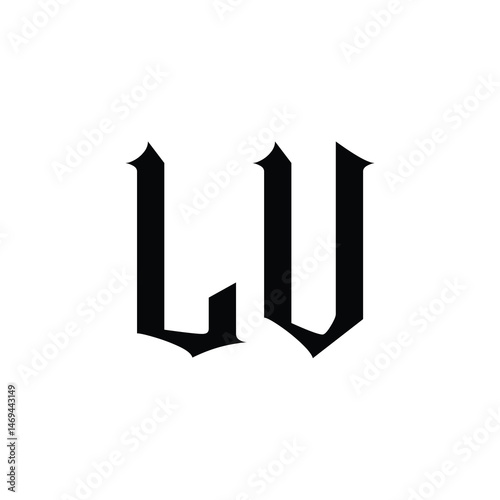 LV monogram logo design letter text name symbol monochrome logotype alphabet character simple logo