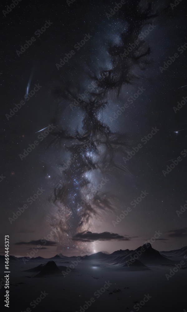 Fototapeta premium Dazzling celestial panorama Myriad stars across endless black , bright, immense, astronomy