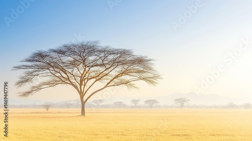 Beautiful African desert landscape, nature and travel concept 