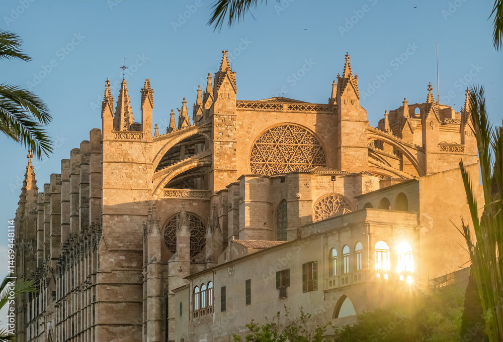 The Cathedral of Santa Maria of Palm, Palma de Mallorca, Mallorca, Balearic Islands, Spain.