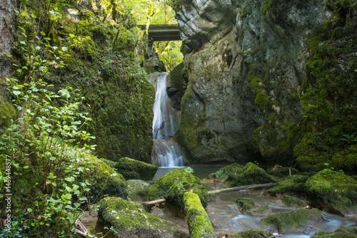 Le « Gour de Conche » est une cascade située dans un petit cirque rocheux, peinte par Gustave Courbet en 1864. au pied du Mont Poupet dans le Jura