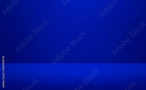 Blue background studio backdrop with textured wall and floor, ideal for product display, photography, or social media posts and banner designs.

