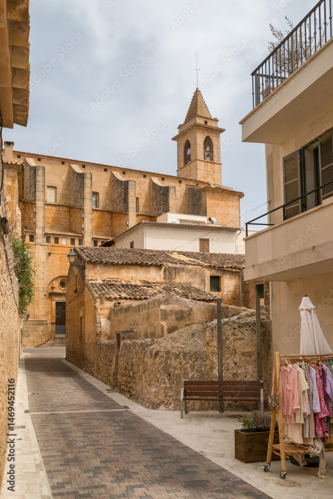 Charming town of Santanyi in Mallorca, Balearic Islands, Spain