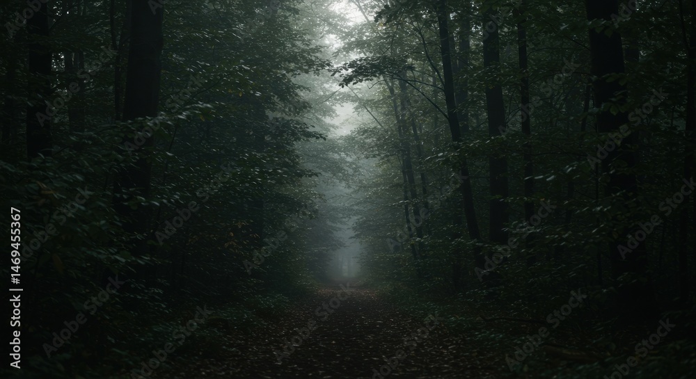 Fototapeta premium Misty forest path