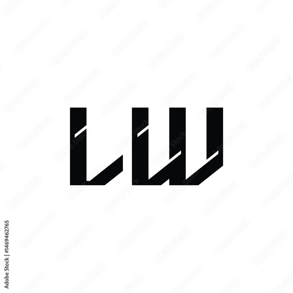 LW monogram logo design letter text name symbol monochrome logotype alphabet character simple logo LW monogram logo design letter text name symbol monochrome logotype alphabet character simple logo