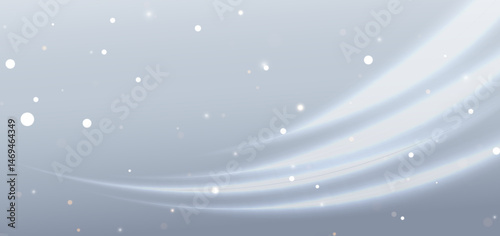 Abstract grey background with glowing curved rays elegant.