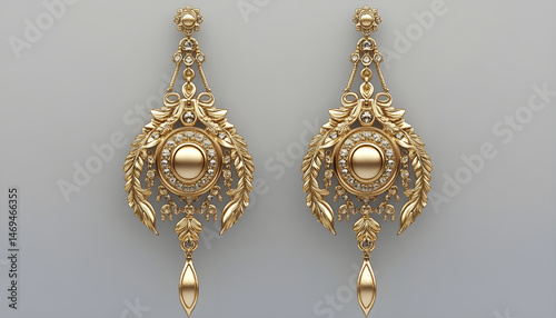 Obraz na płótnie traditional Luxury Style gold jewellery ornaments w salonie