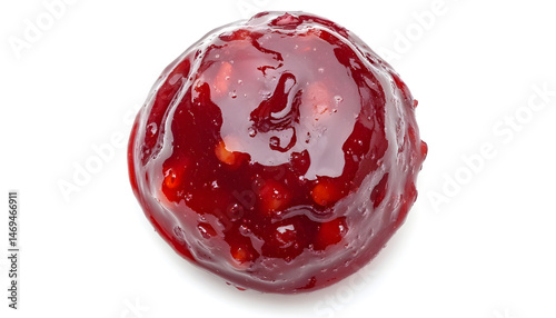 Obraz na płótnie Tasty sweet jam isolated on white, top view w salonie