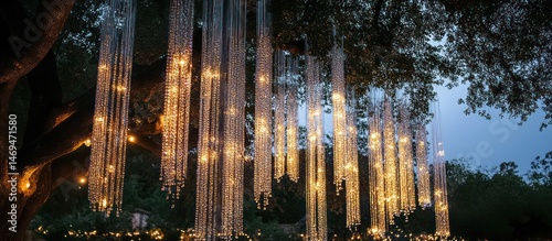 Hanging Crystal Strands Decoration on Tree