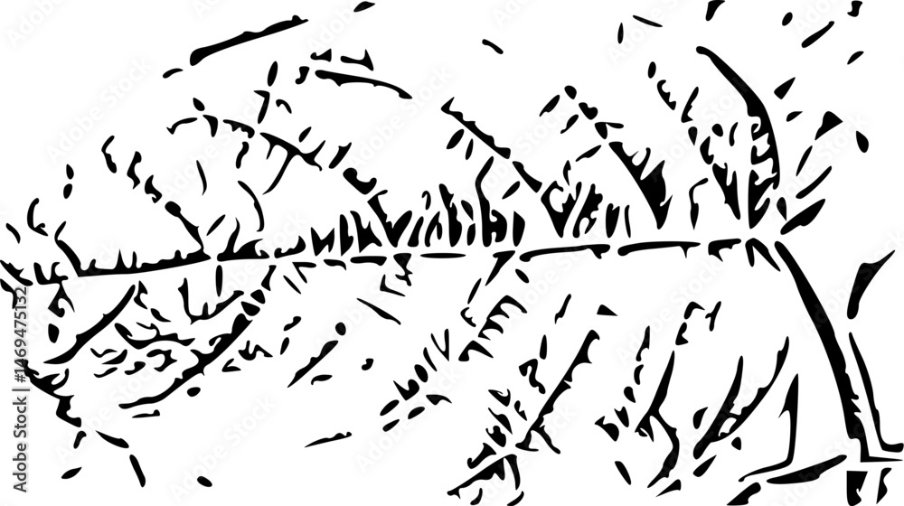 Obraz premium vector illustration of a silhouette of a tree