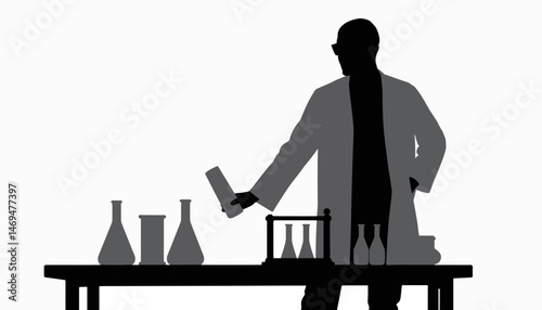 Scientist conducting experiments in lab, innovation and discovery