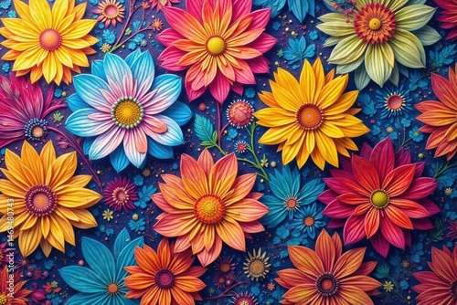 Wallpaper Mural Colorful repetitive print on seamless surface, seamless, pattern Torontodigital.ca