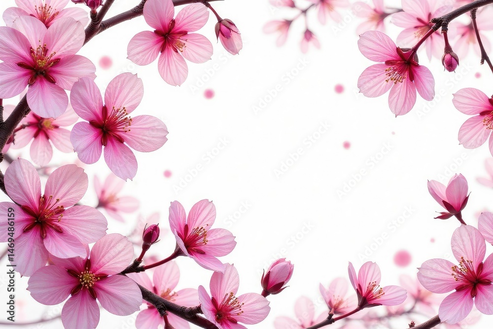 Intricate sakura pattern, overlapping flowers, white background , sakura design, texture Intricate sakura pattern, overlapping flowers, white background , sakura design, texture
